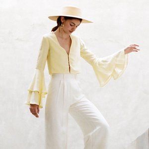 Staud Impala Top Blouse Ivory XS